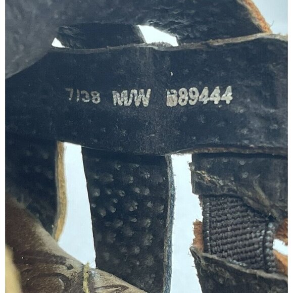 Born LoLo Women's Slide Sandals Brick Multi-Color Distressed Leather Sz 7US 38EU - Picture 7 of 8